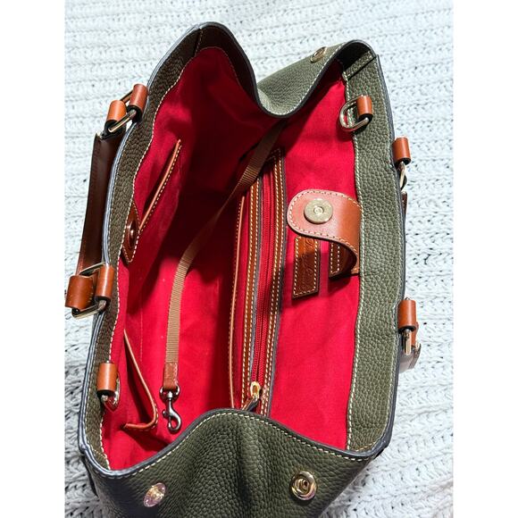 Dooney & Bourke Pebble Grain Zip Satchel Leather Structured MSRP$478 R1930 Green - Picture 7 of 16